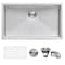 Ruvati 30" Undermount 16 Gauge Tight Radius Kitchen Sink SS Single Bowl RVH7300 - alternate 1